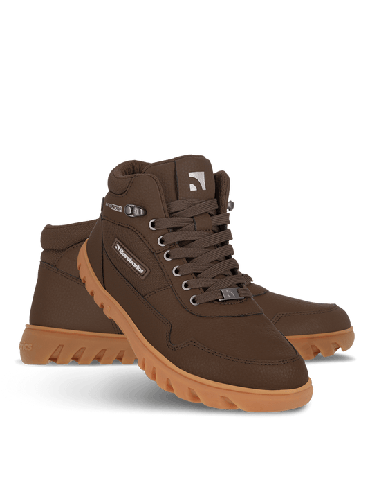 Barebarics UrbanEdge Dark Brown – Waterproof Winter Barefoot Boots
