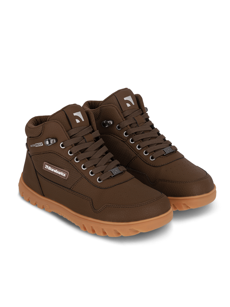 Load image into Gallery viewer, Barebarics UrbanEdge Dark Brown – Waterproof Winter Barefoot Boots
