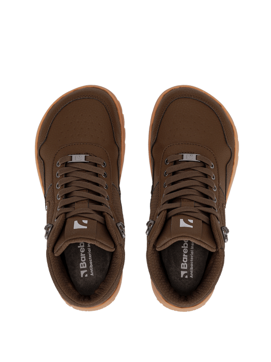 Barebarics UrbanEdge Dark Brown – Waterproof Winter Barefoot Boots