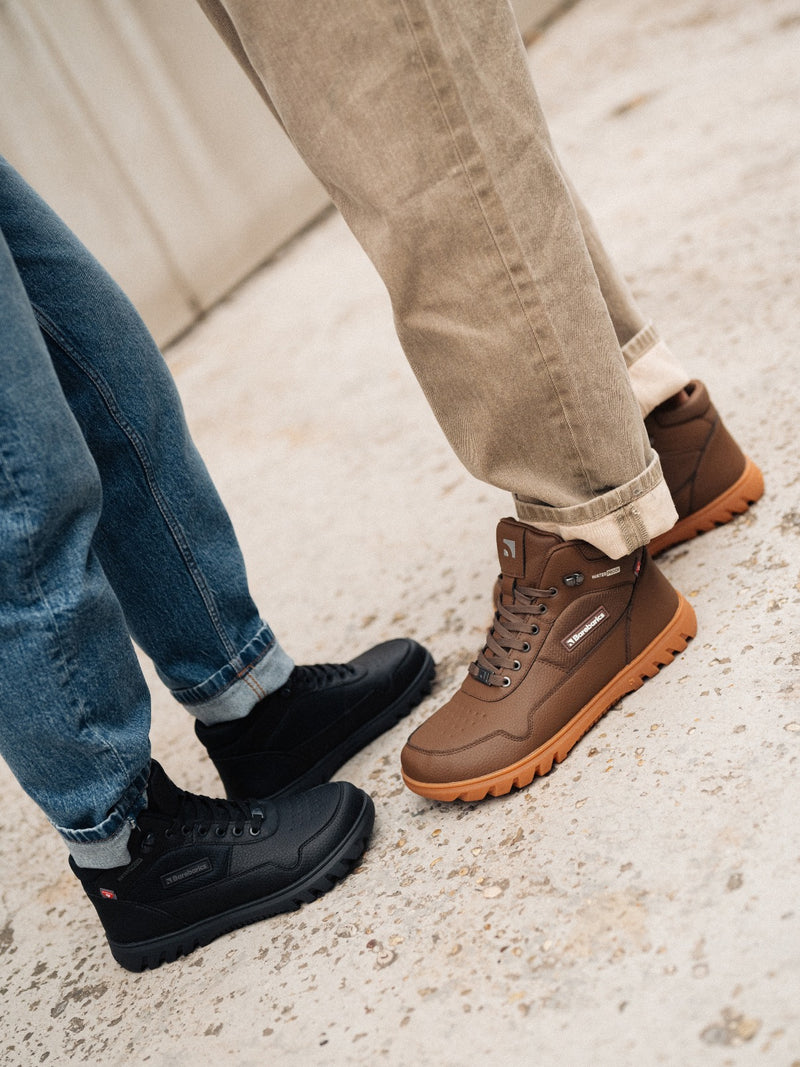 Load image into Gallery viewer, Barebarics UrbanEdge All Black – Waterproof Winter Barefoot Boots
