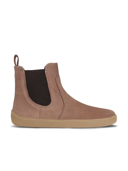 Be Lenka Entice Neo Barefoot Boots in matte brown with a sleek design and flexible sole for winter comfort.