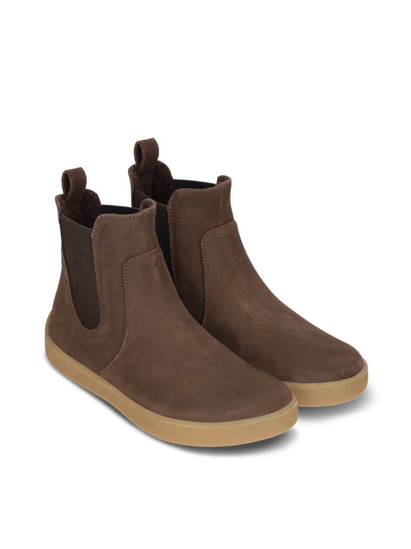Load image into Gallery viewer, Be Lenka Entice Neo Barefoot Boots in matte dark brown, featuring a sleek design for comfort and style.
