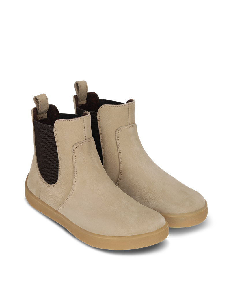Load image into Gallery viewer, Be Lenka Entice Neo Barefoot Boots in Matt Sand, stylish and flexible footwear for everyday adventures.
