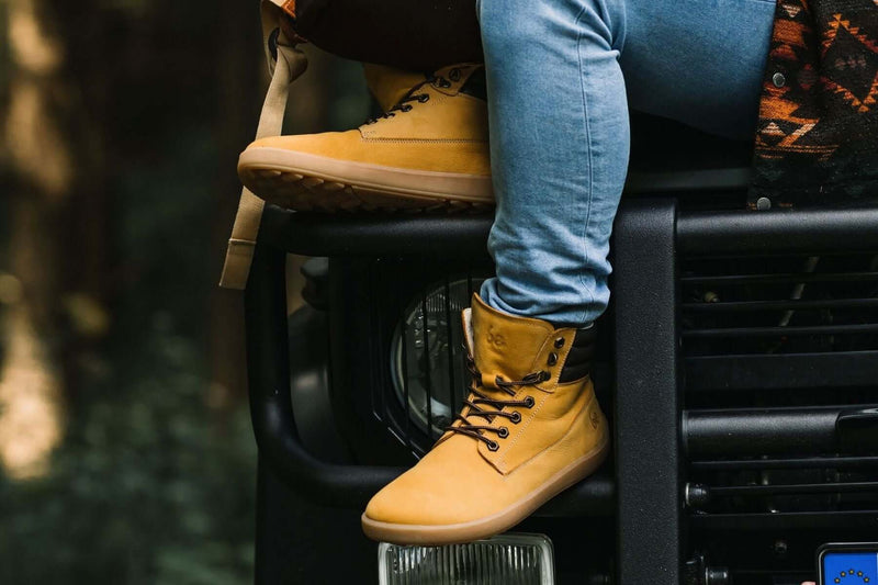 Load image into Gallery viewer, Eco-friendly Barefoot Boots Be Lenka Nevada Neo - Mustard
