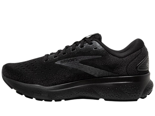 Womens Brooks Ghost 16 Running Shoes (D Wide) in Black/Black/Ebony – Size 11