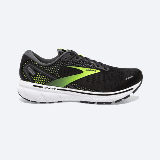 Brooks Mens Ghost 14 Sneakers Athletic Road Running Shoes - Black/Green