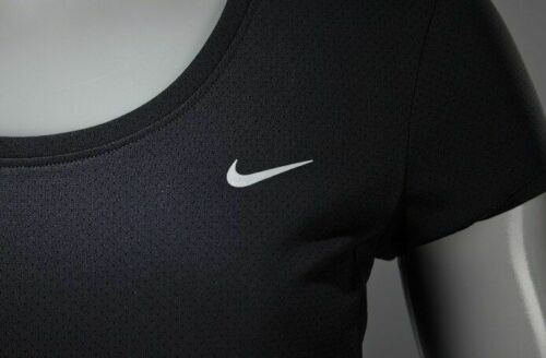 Load image into Gallery viewer, Nike Womens Dri-Fit Running Gym T-Shirt Top Short Sleeve - Black
