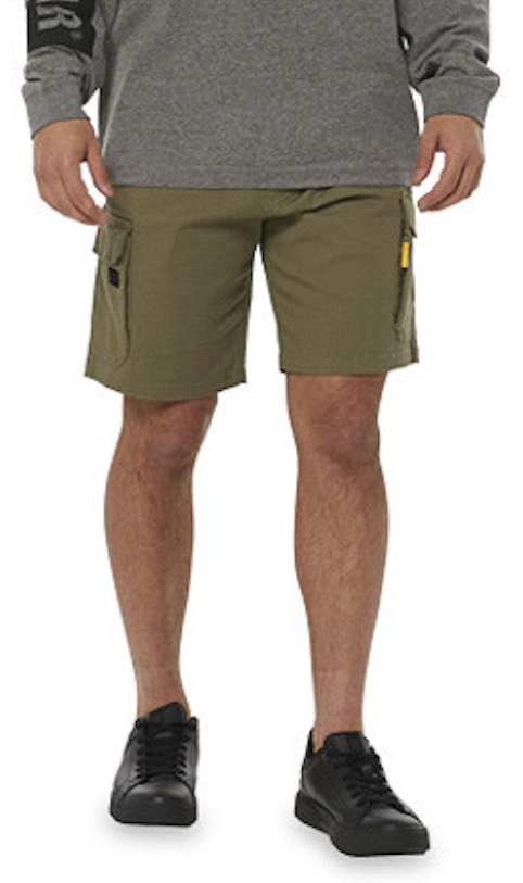 CAT Mens Stretch Cargo Shorts Caterpillar Work Workwear Bottoms - Marshland