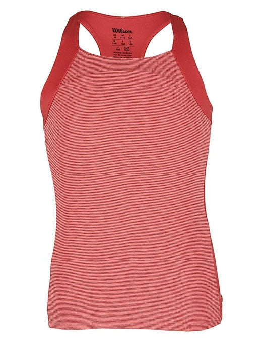 WILSON Girls Striated Racerback Tennis Tank Top Childrens Kids - Papaya