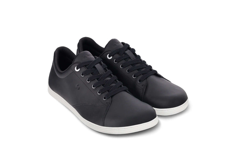 Load image into Gallery viewer, Be Lenka Core black barefoot sneakers with white sole, crafted in premium leather for stylish comfort.
