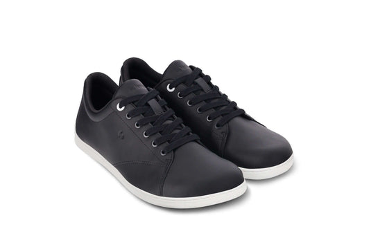 Be Lenka Core black barefoot sneakers with white sole, crafted in premium leather for stylish comfort.