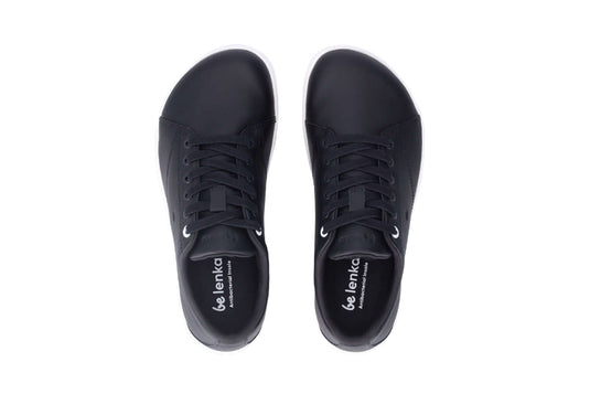 Be Lenka Core black barefoot sneakers, stylish and modern design, featuring a white sole and minimalist look.