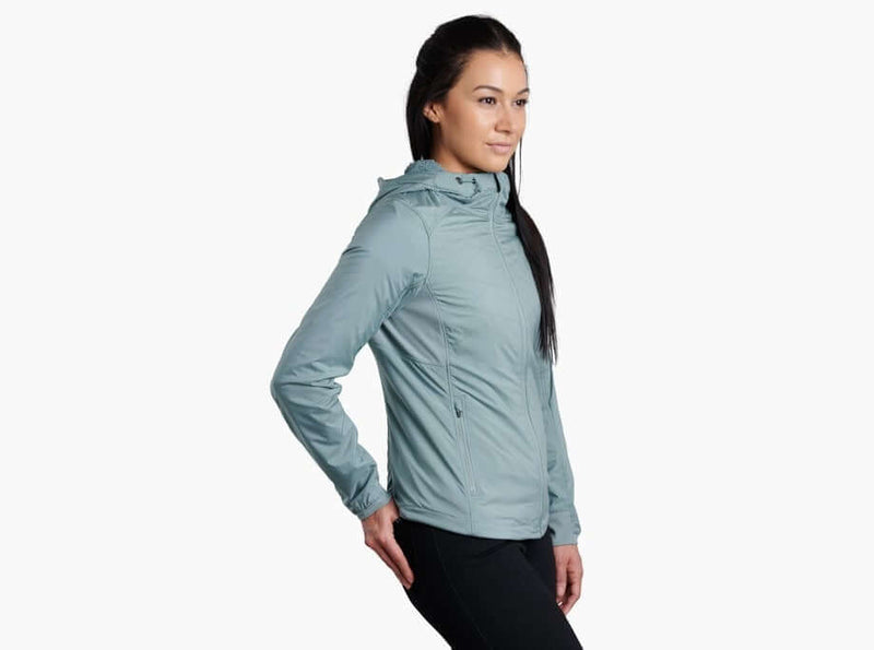 Load image into Gallery viewer, Kuh the One Hoody Womens Full Zip Warm Windproof Hooded Jacket in Eucalyptus

