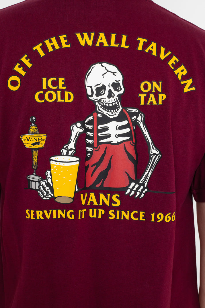 Load image into Gallery viewer, Vans Mens Off The Wall Tavern T-Shirt- Burgundy
