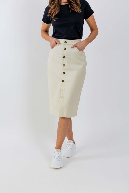Women's Midi Skirt Be Lenka Essentials - Creme