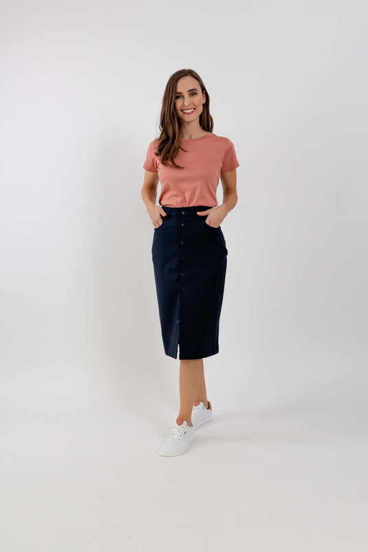 Women's Midi Skirt Be Lenka Essentials - Navy