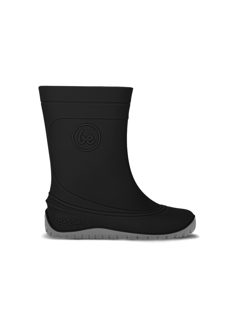 Load image into Gallery viewer, Be Lenka Kids Barefoot Rain Boots in Black - waterproof, flexible sole for healthy foot growth.

