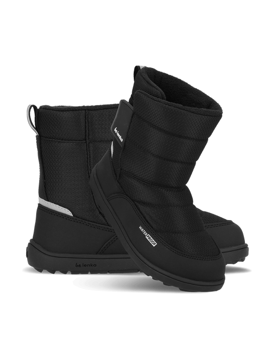 Kids Barefoot Snow Boots – Be Lenka Ailo All Black