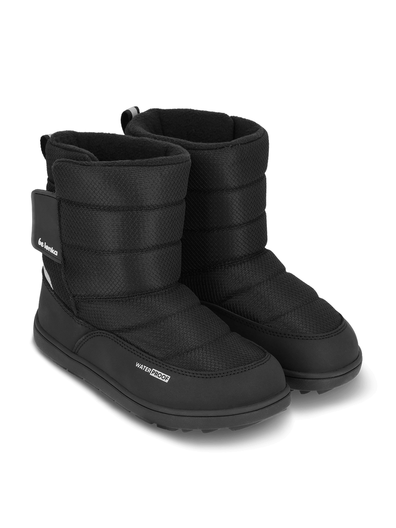 Load image into Gallery viewer, Kids Barefoot Snow Boots – Be Lenka Ailo All Black
