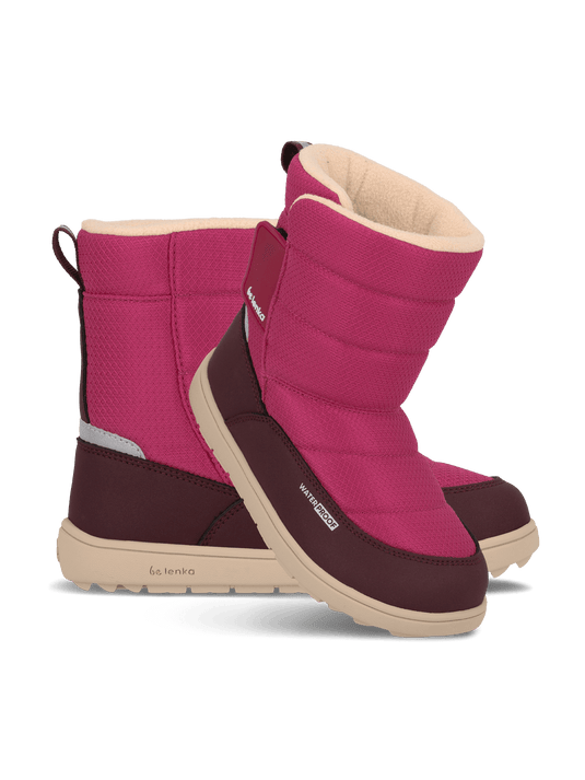 Be Lenka Ailo Junior Kids Barefoot Snow Boots - Berry