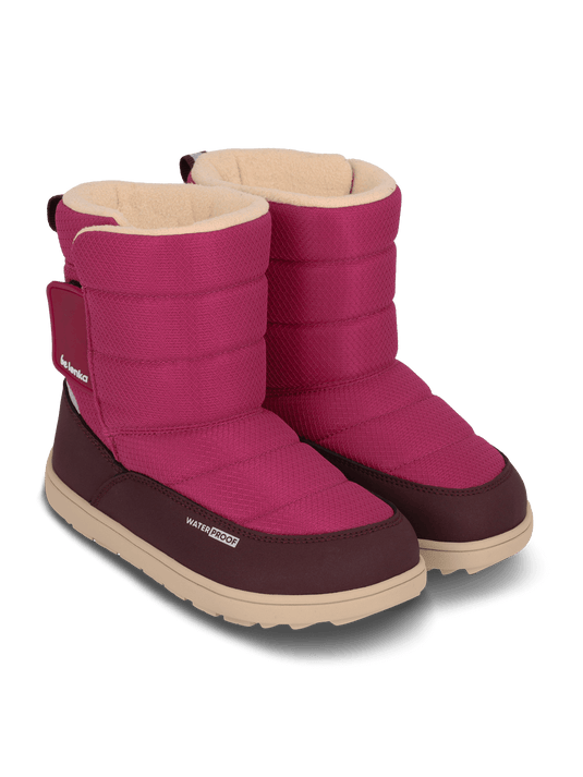 Be Lenka Ailo Junior Kids Barefoot Snow Boots - Berry