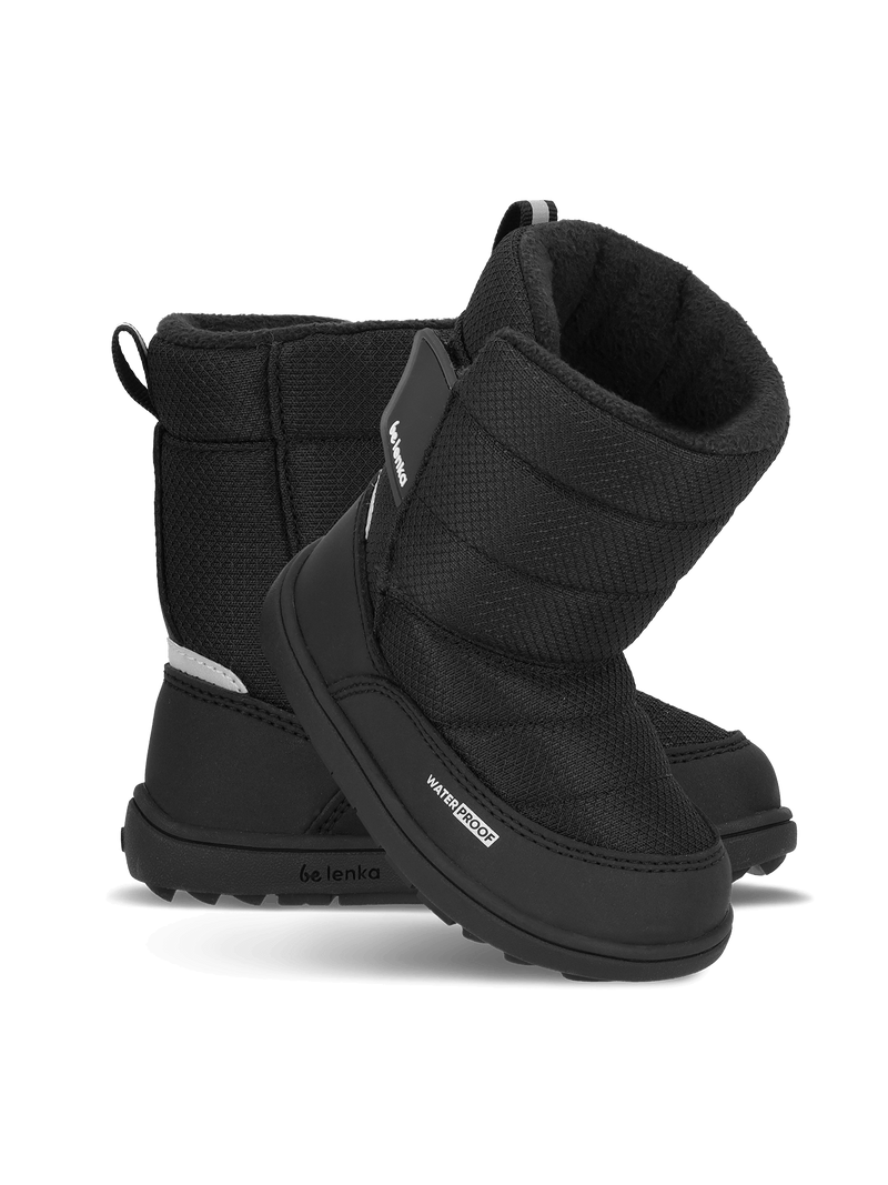 Load image into Gallery viewer, Be Lenka Ailo Preschool Kids Snow Boots – All Black Waterproof
