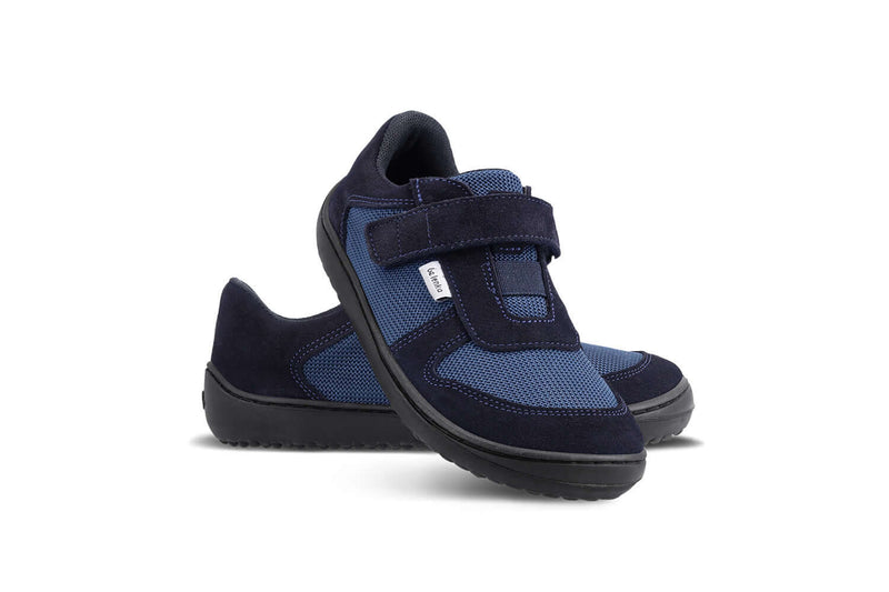 Load image into Gallery viewer, Eco-friendly Kids barefoot sneakers Be Lenka Joy - Dark Blue &amp; Black
