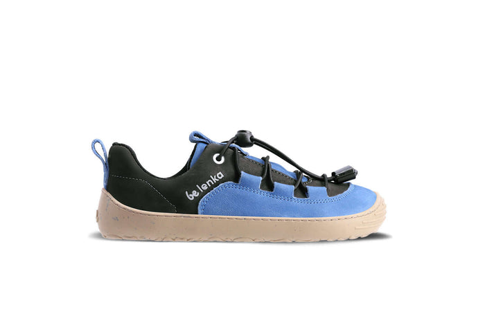 Eco-friendly Be Lenka Kids barefoot sneakers - Xplorer - Blue & Olive Black