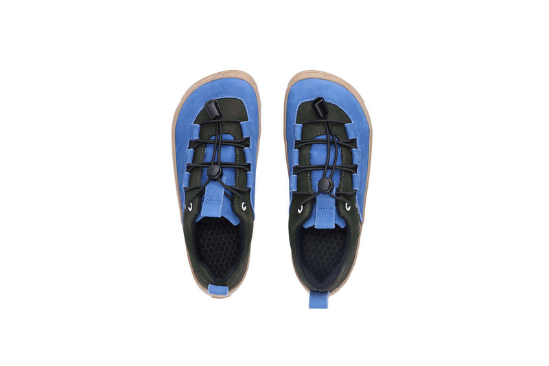 Load image into Gallery viewer, Eco-friendly Be Lenka Kids barefoot sneakers - Xplorer - Blue &amp; Olive Black
