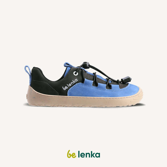 Eco-friendly Be Lenka Kids barefoot sneakers - Xplorer - Blue & Olive Black