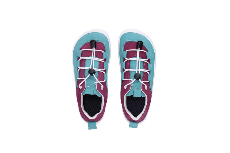 Load image into Gallery viewer, Eco-friendly Be Lenka Kids barefoot sneakers - Xplorer - Light Teal &amp; Plum
