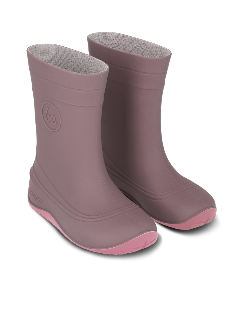 Load image into Gallery viewer, Be Lenka Kids Barefoot Rain Boots in Misty Pink, designed for natural foot development and weather protection.
