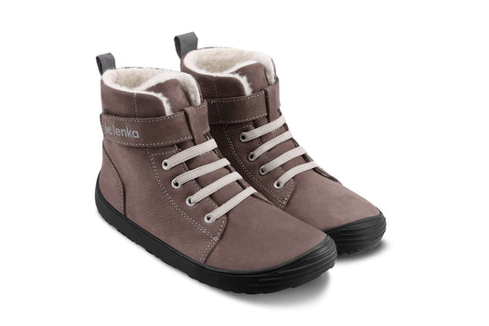 Eco-friendly Winter Kids Barefoot Be Lenka Winter Kids - Chocolate