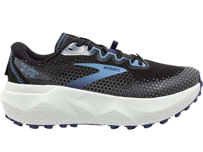 Womens Brooks Caldera 6 Trail Running Shoes in Black/Blissful Blue/Grey – Size 8