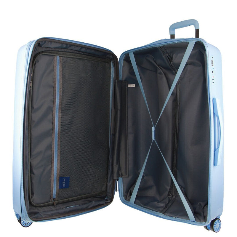 Load image into Gallery viewer, Monaco Checked Luggage Bag Travel Carry On Suitcase 75cm (124L) - Blue
