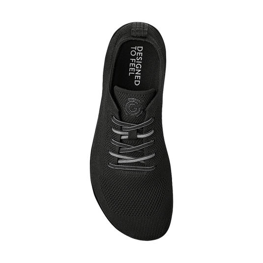 Groundies Active Knit Men's Barefoot Shoes – Black