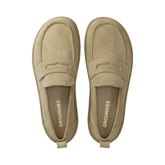 Groundies Brisbane Women's Barefoot Penny Loafers – Sand