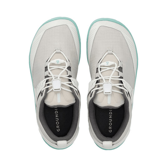 Groundies Chamonix TR Low Women's Barefoot Trail Shoes – Stone/Mint
