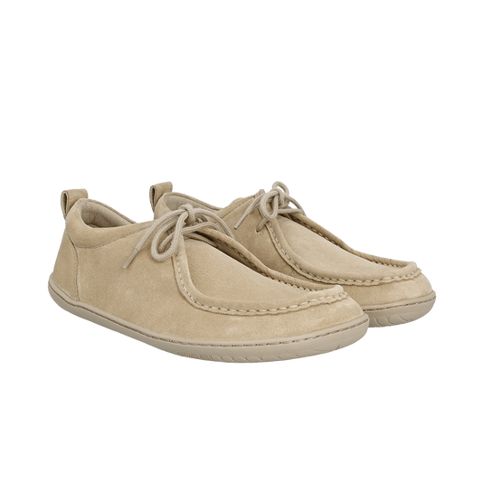 Groundies Cricket Men's Barefoot Moccasins – Beige