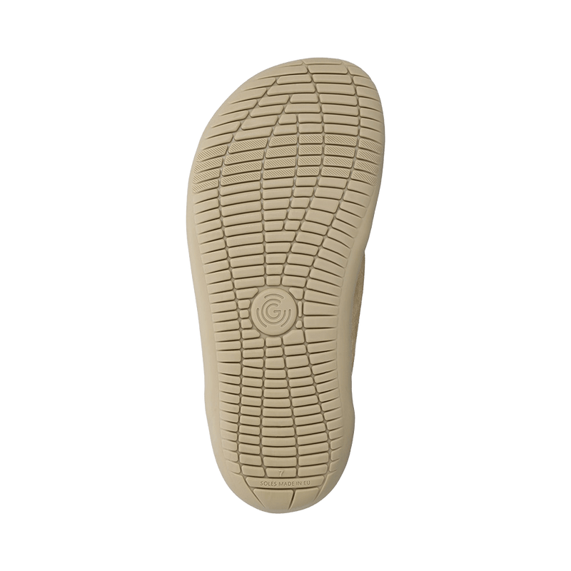 Load image into Gallery viewer, Groundies Cricket Men's Barefoot Moccasins – Beige
