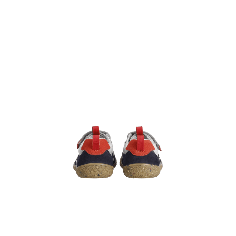 Load image into Gallery viewer, Groundies Lou 2.0 Kids' Barefoot Sneakers – Light Grey/Red
