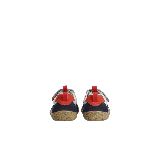 Groundies Lou 2.0 Kids' Barefoot Sneakers – Light Grey/Red