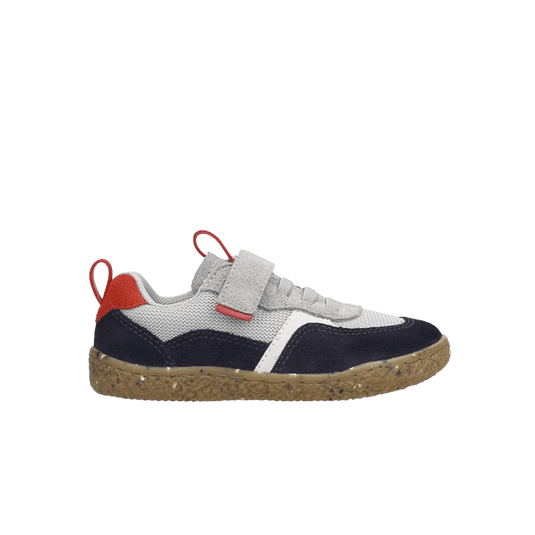 Groundies Lou 2.0 Kids' Barefoot Sneakers – Light Grey/Red