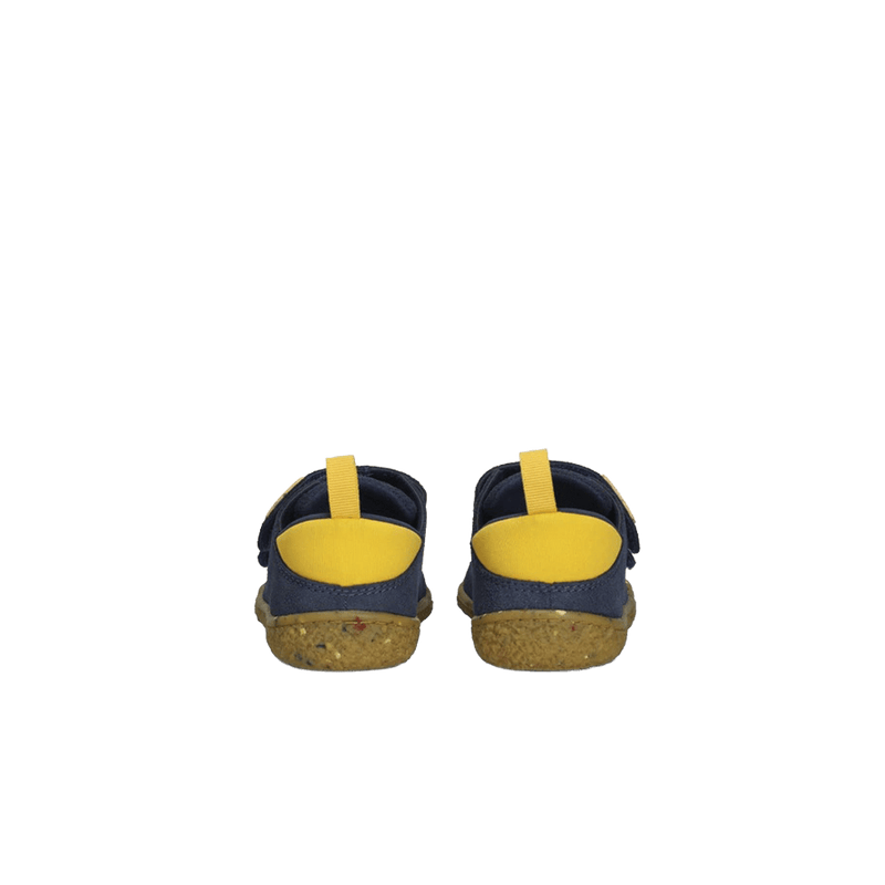 Load image into Gallery viewer, Groundies Malmö Kids' Barefoot Sneakers – Navy/Yellow
