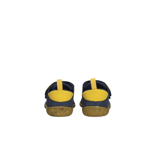Groundies Malmö Kids' Barefoot Sneakers – Navy/Yellow