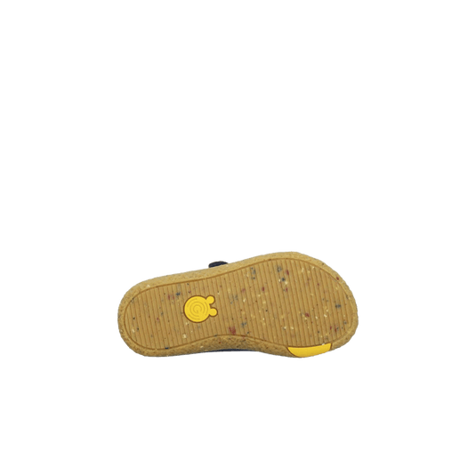 Groundies Malmö Kids' Barefoot Sneakers – Navy/Yellow