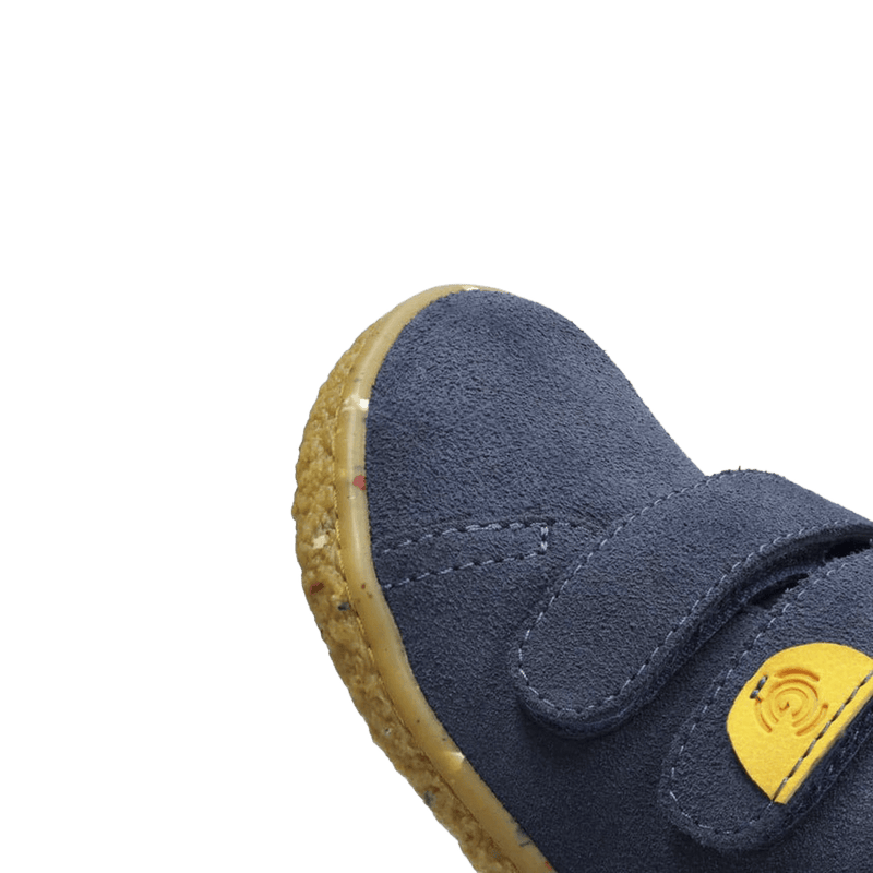 Load image into Gallery viewer, Groundies Malmö Kids' Barefoot Sneakers – Navy/Yellow
