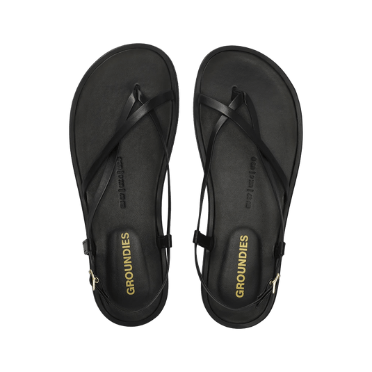 Groundies Maya Women's Barefoot Sandals – Black