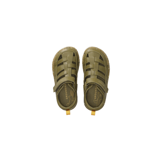 Groundies Noto 2.0 Kids' Barefoot Sandals – Khaki/Orange
