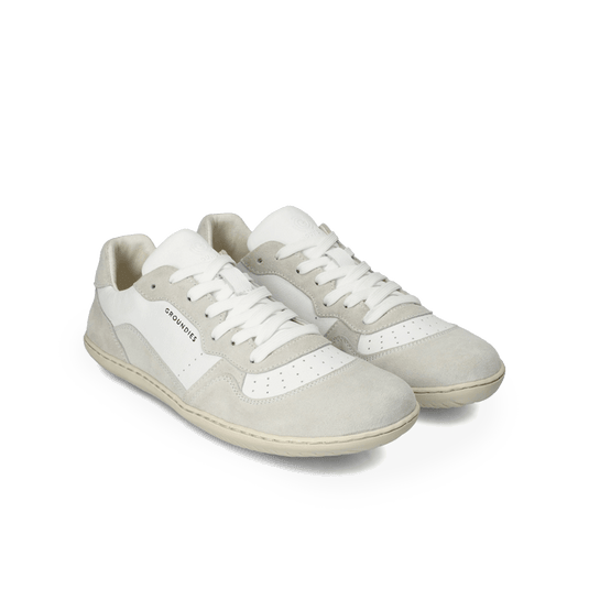 Groundies Nova GO1 Barefoot+ Men's Sneakers – White/Off-White